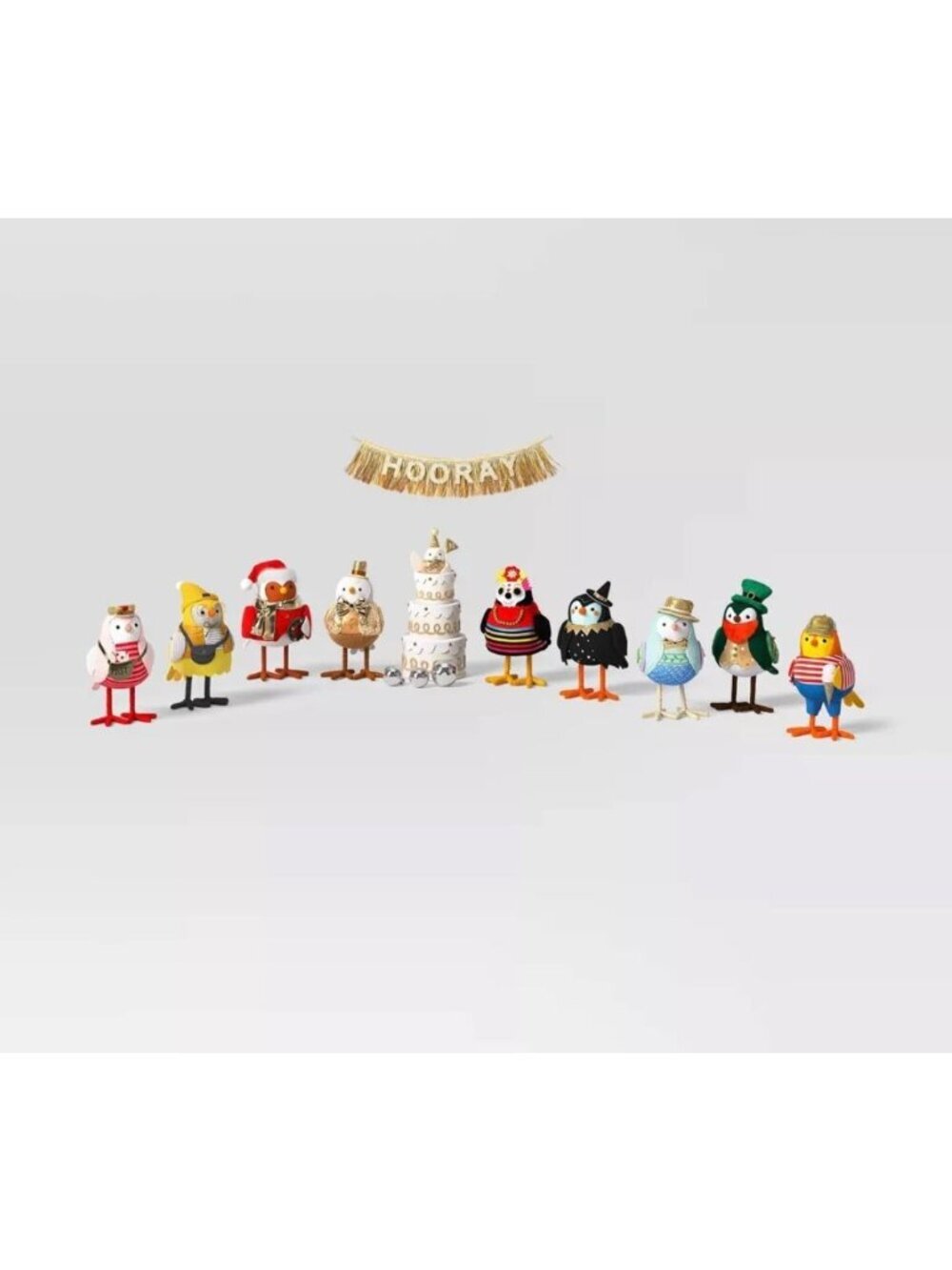 Target 10pc Featherly Friends 2025 Anniversary Collection Christmas Figurine Set